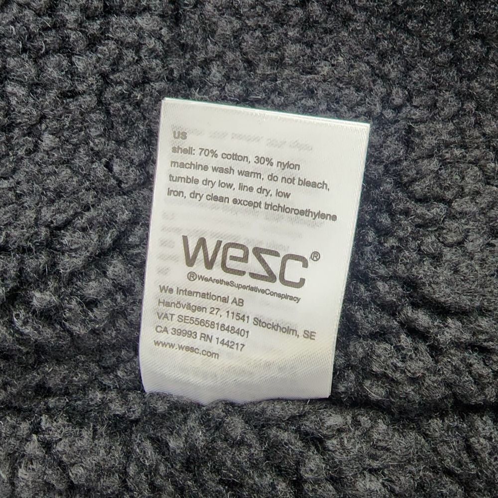 New Wesc Navy Blue Zip Winter Warm Full Unisex Parka Jacket Men M / L Women $265 - Picture 11 of 14